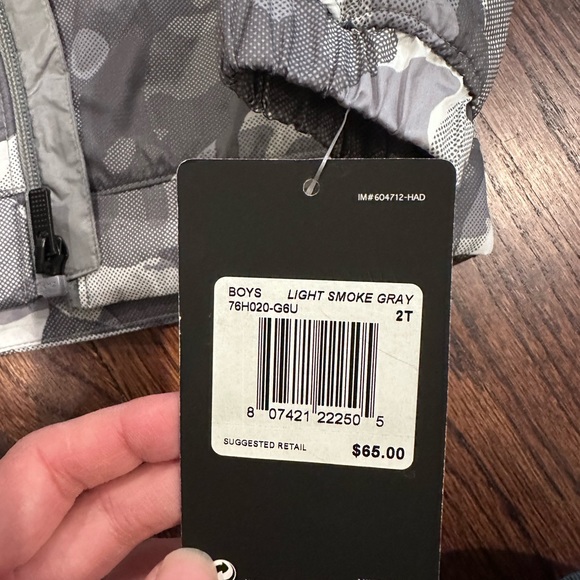NWT Nike grey camo toddler boys fleece lined jacket with hoodie 2T - Picture 4 of 6